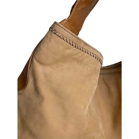 Cole Haan Leather Suede Tan Sierra Purse Fringe - Picture 8 of 10